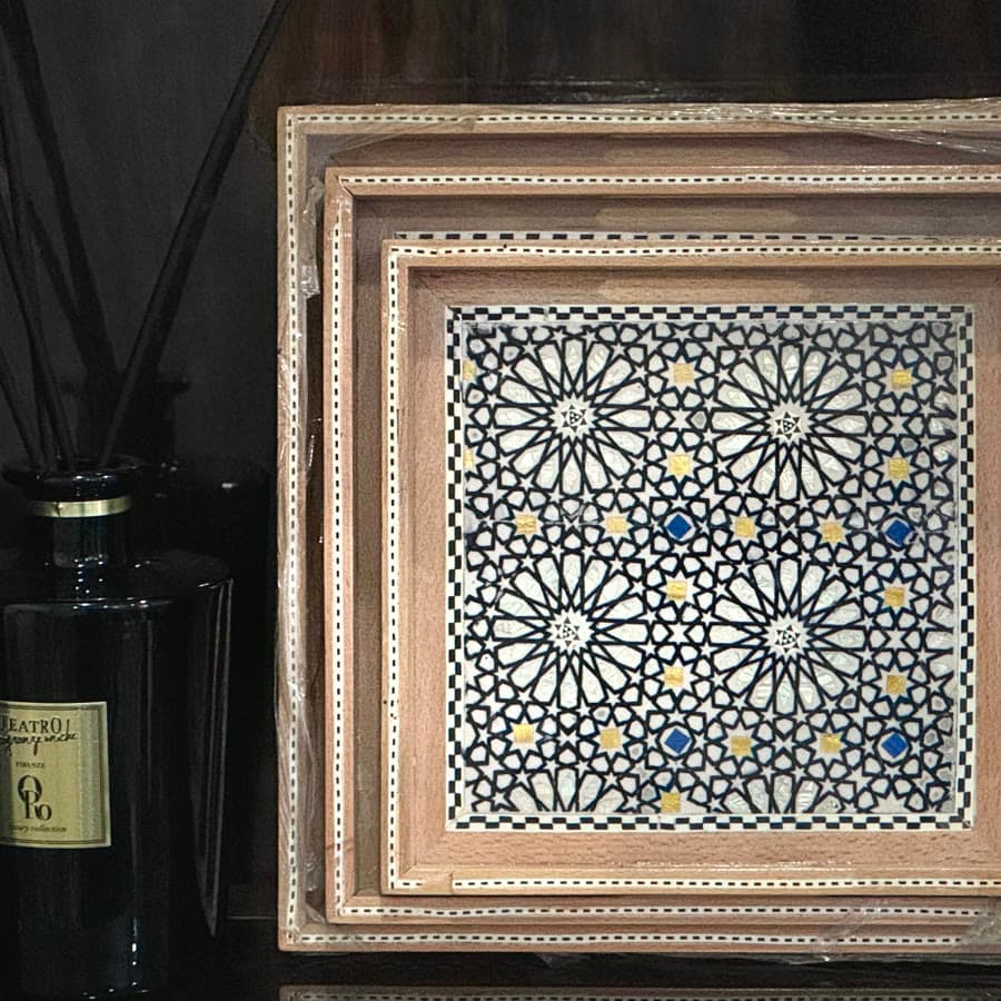 Inlaid trays and a luxury diffuser